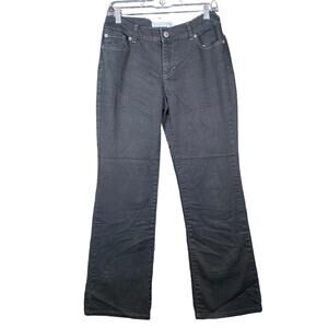 Chicos Womens Jeans Black Platinum Denim Straight Cotton Polyester Stretch 0R